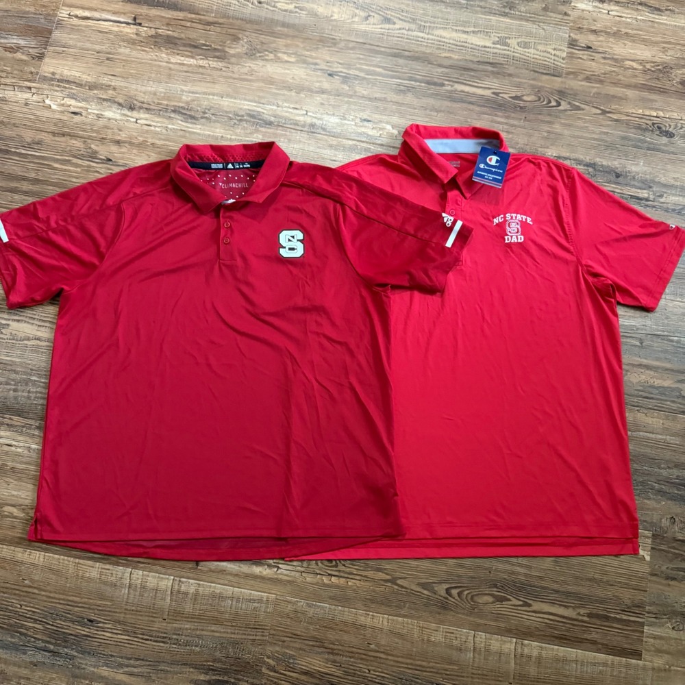 NWT Adidas Champion NC State Dad Polo Mens 2XL Red Wolfpack NCAA College Golf - Picture 1 of 16